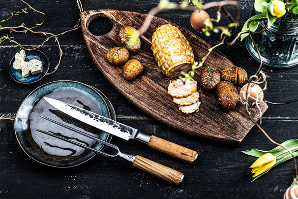 Forged Tranchiergabel / Fleischgabel Olive