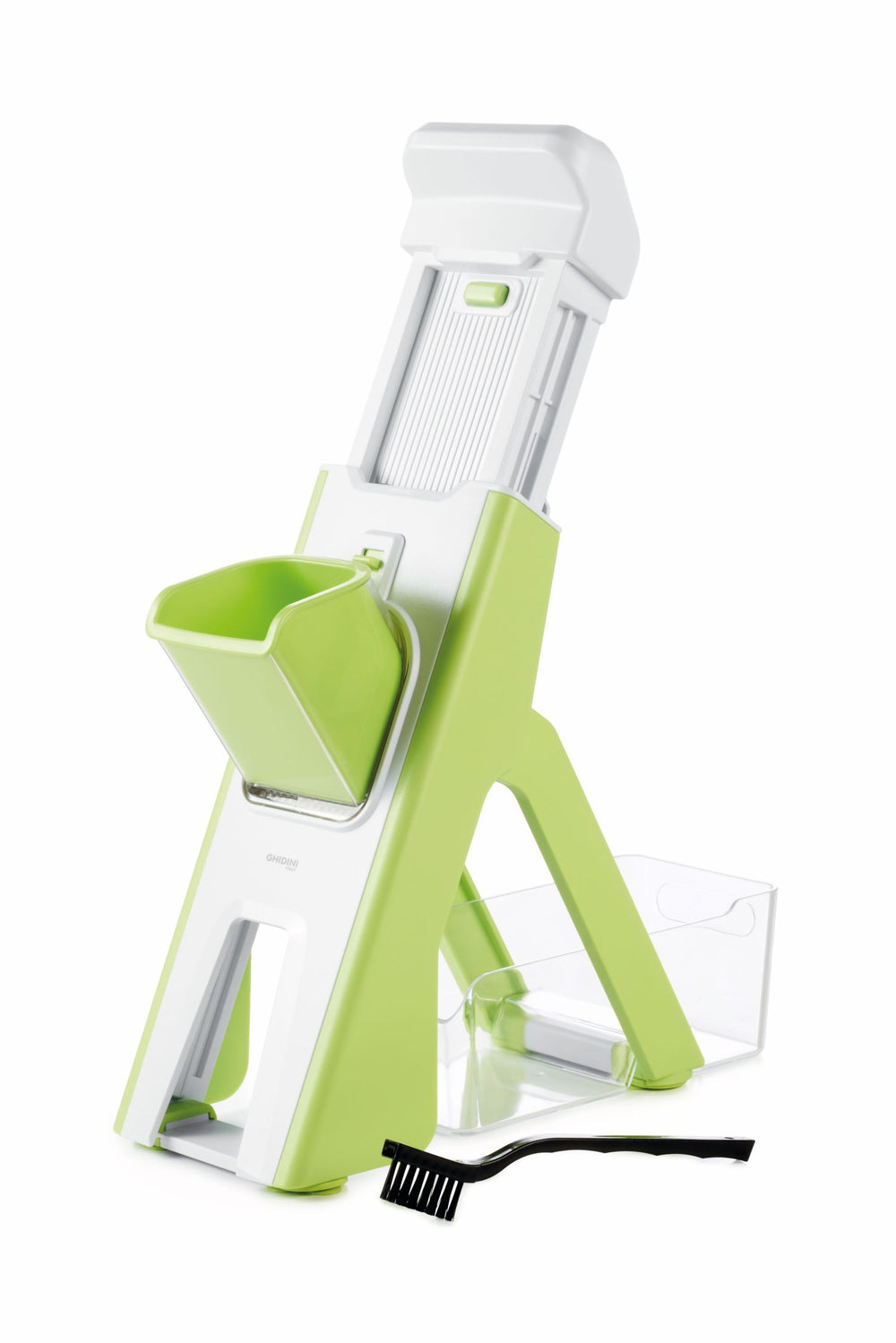 Ghidini Multifunktions-Mandoline / Gemüseschneider – Vertikal – mit Auffangbehälter