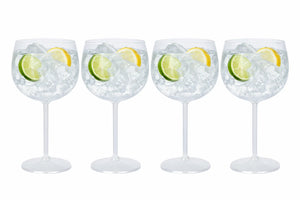 Cookinglife Gin Tonic Gläser Kunststoff 570 ml Transparent - 4er Set - CampVibe