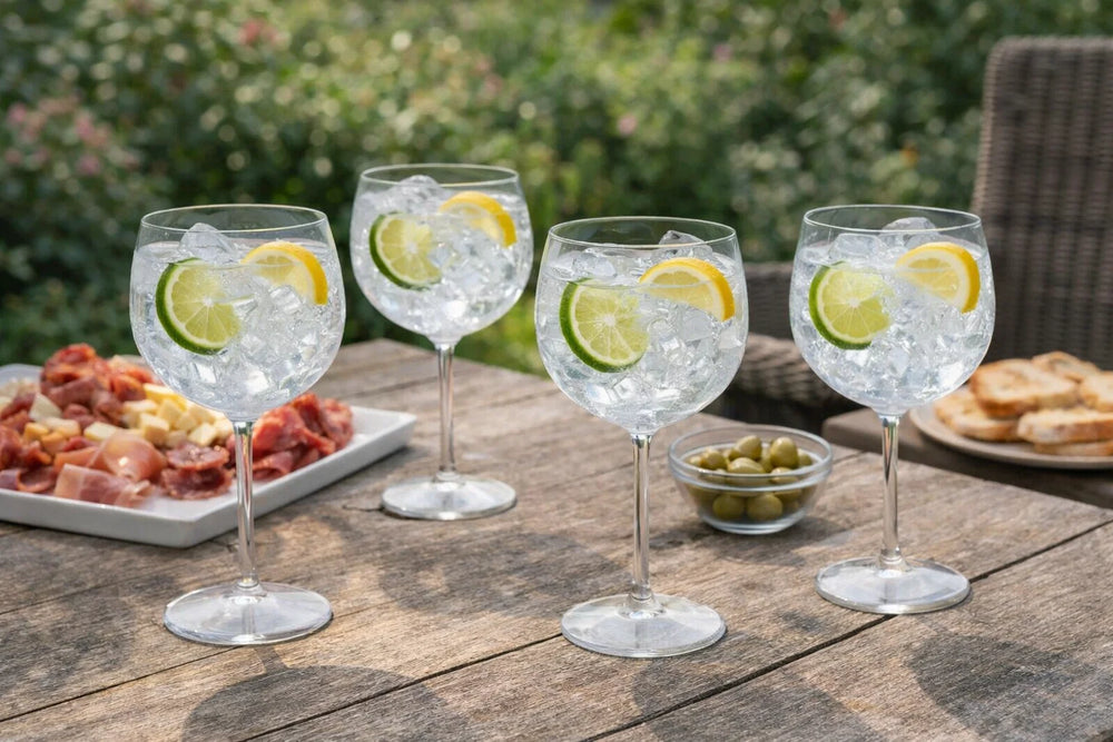 Cookinglife Gin Tonic Gläser Kunststoff 570 ml Transparent - 4er Set - CampVibe