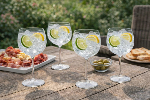Cookinglife Gin Tonic Gläser Kunststoff 570 ml Transparent - 4er Set - CampVibe