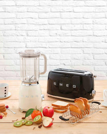 SMEG Toaster XL – 2 lange Schlitze – Schwarz – TSF02BLEU