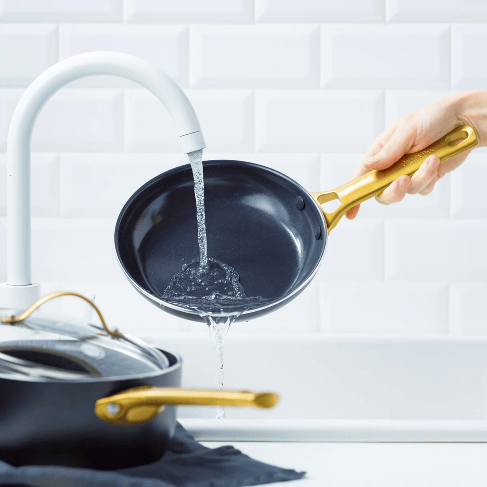 GreenPan Topfset Padova Reserve Schwarz 6-teilig - Keramische Antihaftbeschichtung - Kochtopf Ø 24 cm, Stieltopf Ø 18, 20 cm, Bratpfanne Ø 20, 28 cm & Schmorpfanne Ø 24 cm