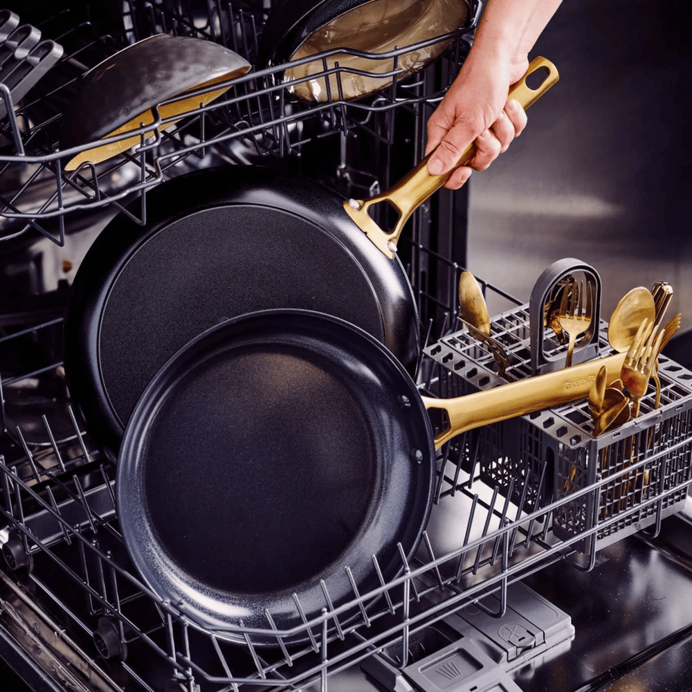 GreenPan Topfset Padova Reserve Schwarz 6-teilig - Keramische Antihaftbeschichtung - Kochtopf Ø 24 cm, Stieltopf Ø 18, 20 cm, Bratpfanne Ø 20, 28 cm & Schmorpfanne Ø 24 cm