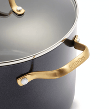 GreenPan Topfset Padova Reserve Schwarz 6-teilig - Keramische Antihaftbeschichtung - Kochtopf Ø 24 cm, Stieltopf Ø 18, 20 cm, Bratpfanne Ø 20, 28 cm & Schmorpfanne Ø 24 cm