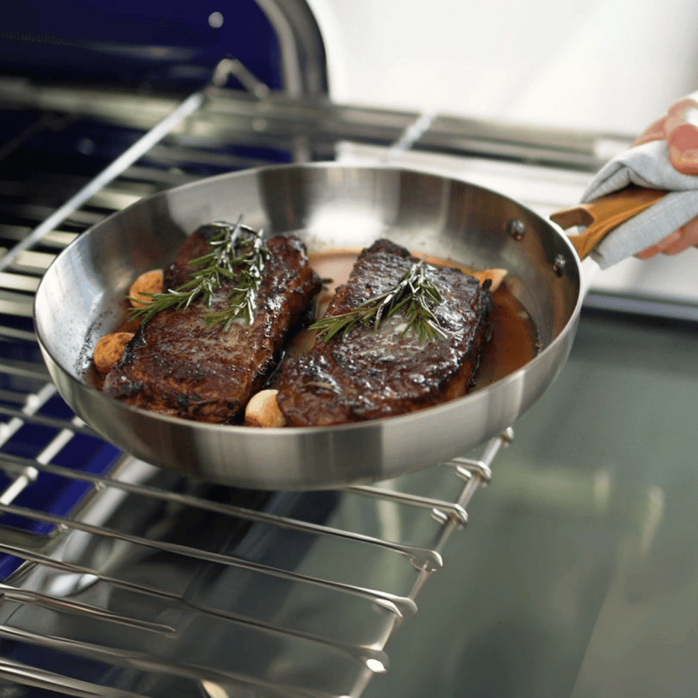 GreenPan Topfset Padova Reserve 5-teilig - Triply Edelstahl - Kochtöpfe ø 20, 24 cm, Stieltopf ø 18 cm & Bratpfanne ø 20 & 28 cm