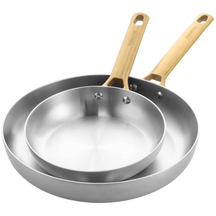 GreenPan Topfset Padova Reserve 5-teilig - Triply Edelstahl - Kochtöpfe ø 20, 24 cm, Stieltopf ø 18 cm & Bratpfanne ø 20 & 28 cm