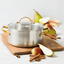 GreenPan Topfset Padova Reserve 5-teilig - Triply Edelstahl - Kochtöpfe ø 20, 24 cm, Stieltopf ø 18 cm & Bratpfanne ø 20 & 28 cm