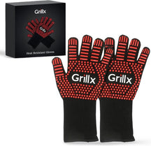GrillX BBQ Handschuhe - Ofenhandschuhe - Extra Grip - 2 Stück