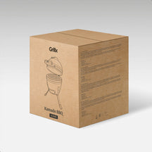 GrillX Kamado 13 Zoll - inklusive Abdeckhaube - Barbecue Egg - Holzkohlegrill - Schwarz - Ø 27 cm