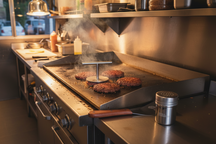 Grill Fanatics Smashburger Kit 12cm Edelstahl Holz - Presse Spatel Gewürzstreuer