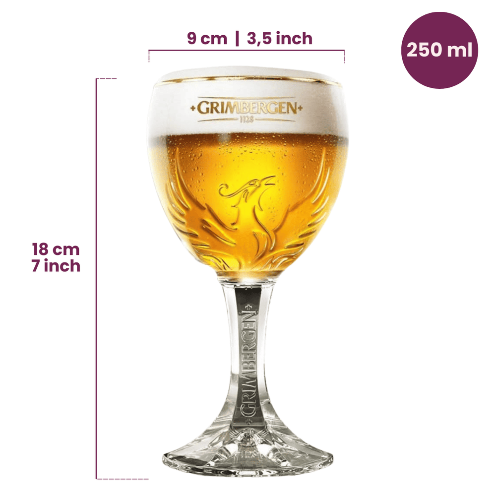 Grimbergen Biergläser mit Fuß 250 ml - 6 Stück