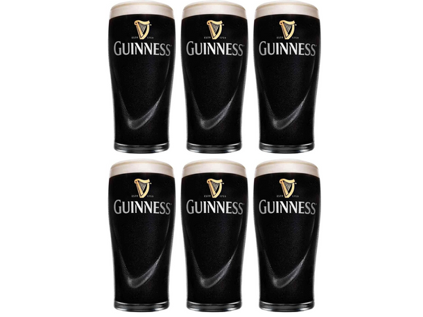 Guinness Biergläser Pint 500 ml - 6 Stück