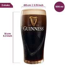 Guinness Biergläser Pint 500 ml - 2 Stück
