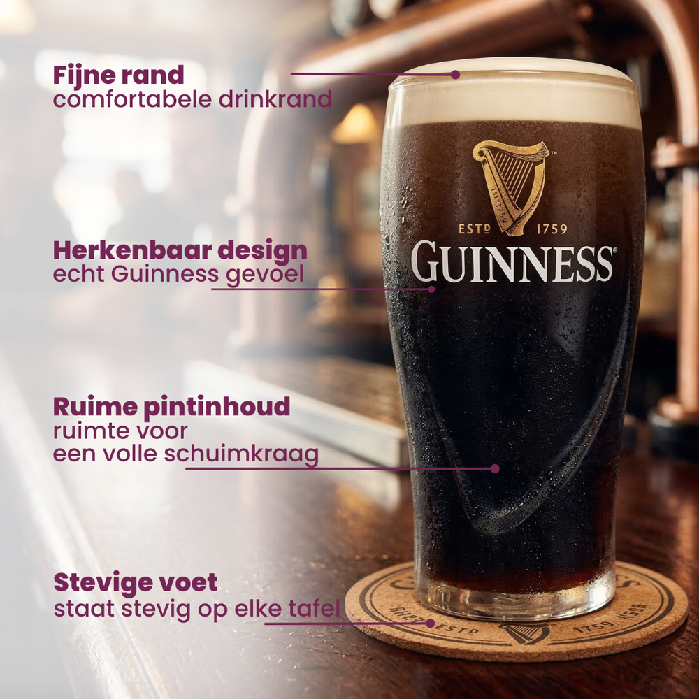 Guinness Biergläser Pint 500 ml - 2 Stück