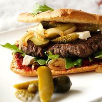 Hamburger mit Focaccia