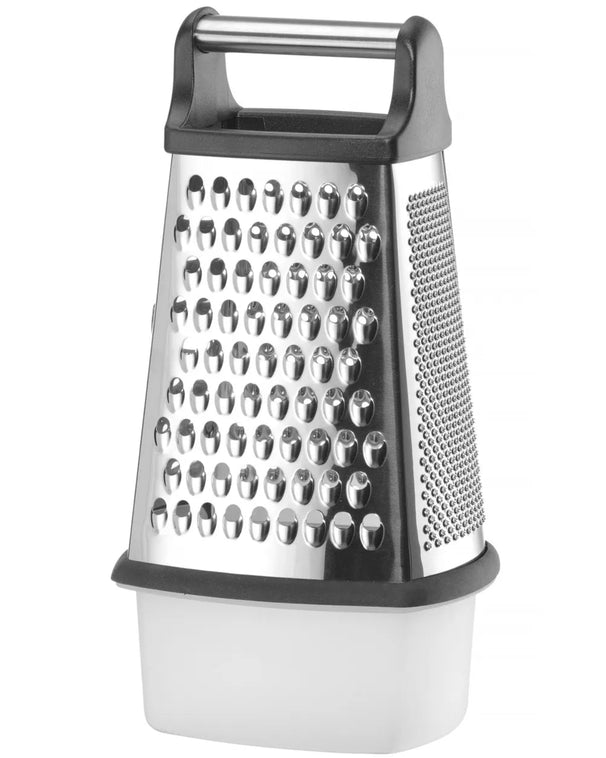 Hendi Vierseitige Reibe mit Auffangbehälter - Edelstahl