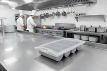 Hendi Besteckkasten, 4 Fächer, GN 1/1 + Deckel – Grau