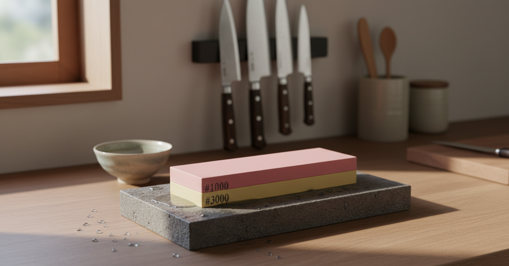 Hendi Wetstein - Japanischer Schleifstein - Naniwa - Korngröße 1000/3000