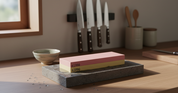 Hendi Wetstein - Japanischer Schleifstein - Naniwa - Korngröße 1000/3000