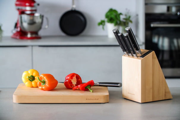 KitchenAid Messerblock Gourmet Birkenholz 6-teilig