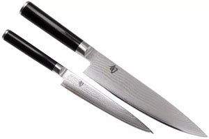 Kai Shun Classic Messerset - 32-lagiger Damaststahl - (Universalmesser + Kochmesser) 2-teilig - DMS-220