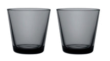 Iittala Glas Kartio 210 ml Dunkelgrau - 2 Stück