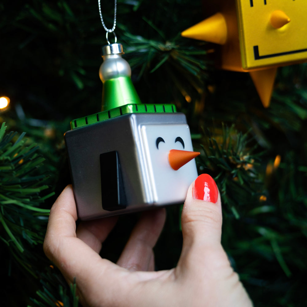 Alessi Weihnachtskugel Le Palle Quadrate - Cubik Pinguin - GJ02/5 - von Marcello Jori