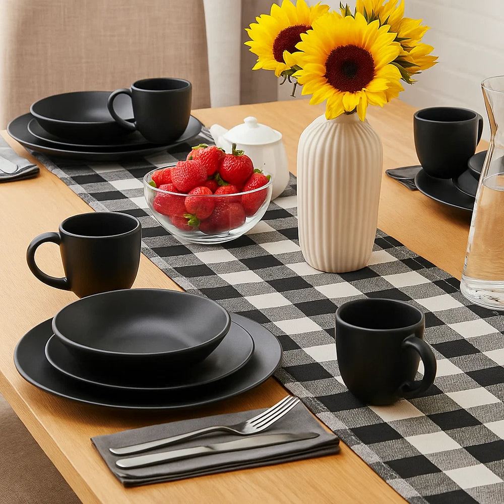 Studio Tavola Kaffeegeschirr Set Black Tie 18-teilig