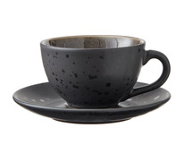 Bitz Tasse und Untertasse Gastro Schwarz/Multi Blau 240 ml - 4 Stück