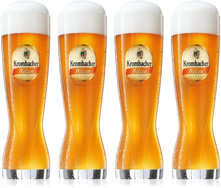 Krombacher Biergläser Weizen 500 ml - 4 Stück