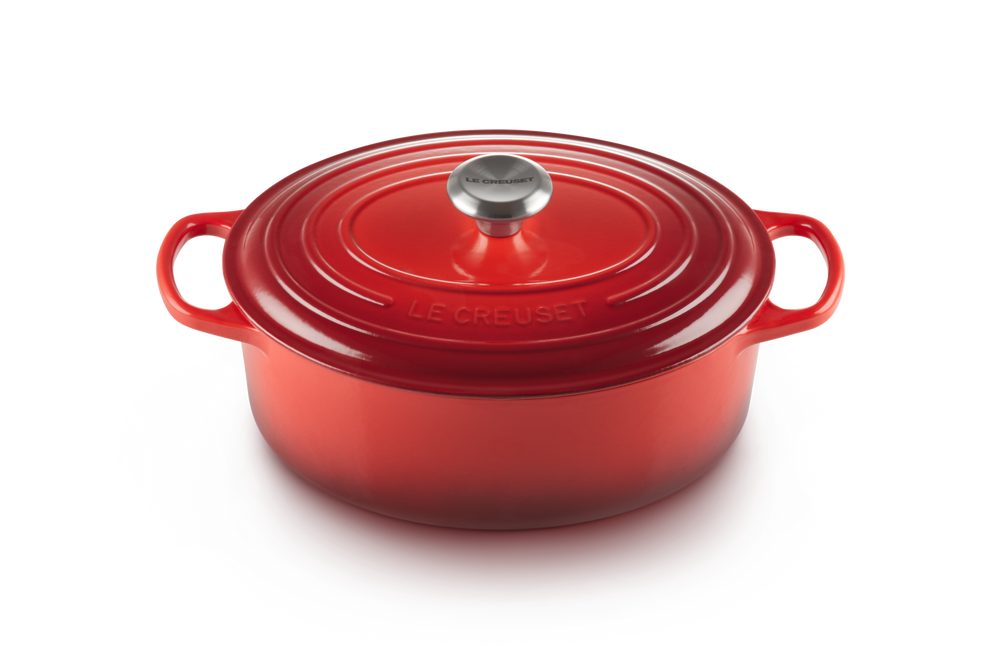 Le Creuset Bräter Oval Signature Kirschrot - ø 29 cm / 4.7 liter