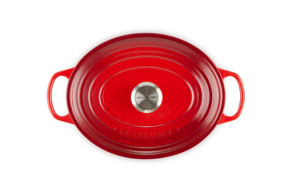 Le Creuset Bräter Oval Signature Kirschrot - ø 29 cm / 4.7 liter