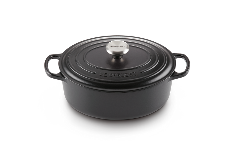 Le Creuset Bräter Oval Signature Matt Schwarz - ø 29 cm / 4.7 liter