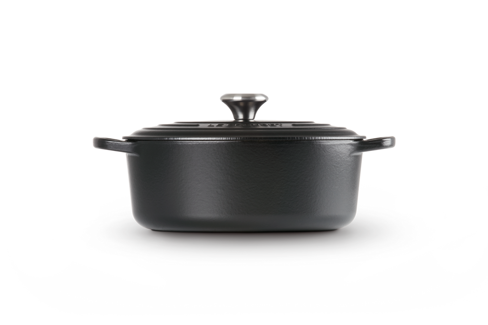 Le Creuset Bräter Oval Signature Matt Schwarz - ø 29 cm / 4.7 liter