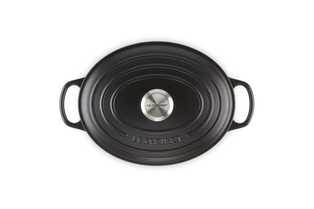 Le Creuset Bräter Oval Signature Matt Schwarz - ø 29 cm / 4.7 liter