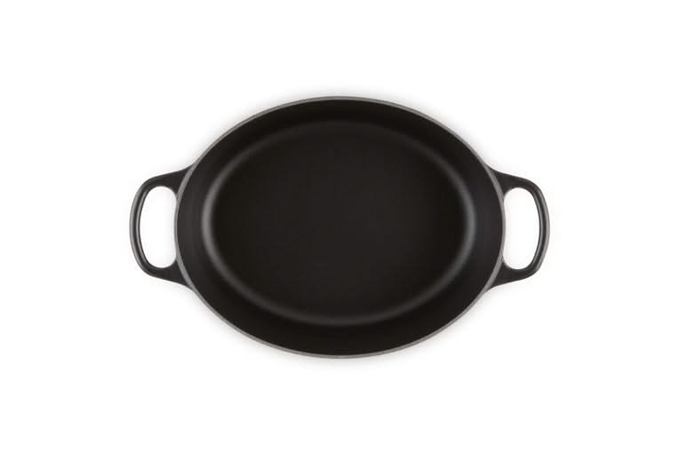 Le Creuset Bräter Oval Signature Matt Schwarz - ø 27 cm / 4.1 liter