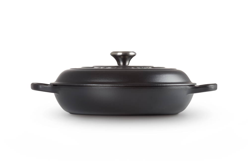 Le Creuset Bräter Campagnard Signature Matt Schwarz / Schwarz - ø 30 cm / 3.5 liter