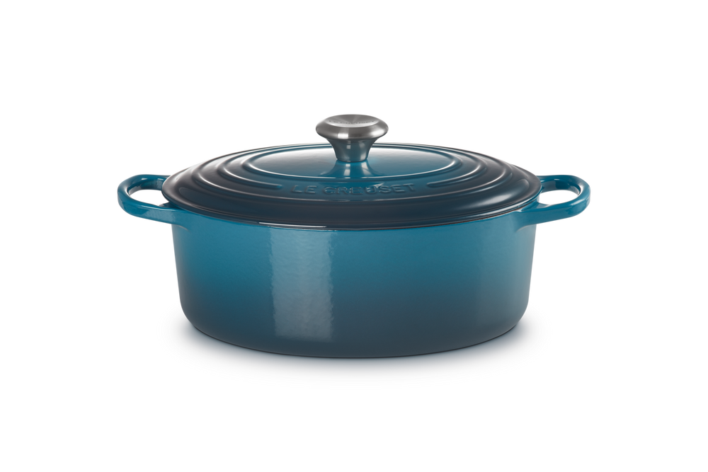 Le Creuset Bräter Oval Signature Deep Teal - ø 29 cm / 4.7 liter