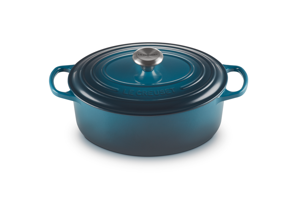 Le Creuset Bräter Oval Signature Deep Teal - ø 29 cm / 4.7 liter