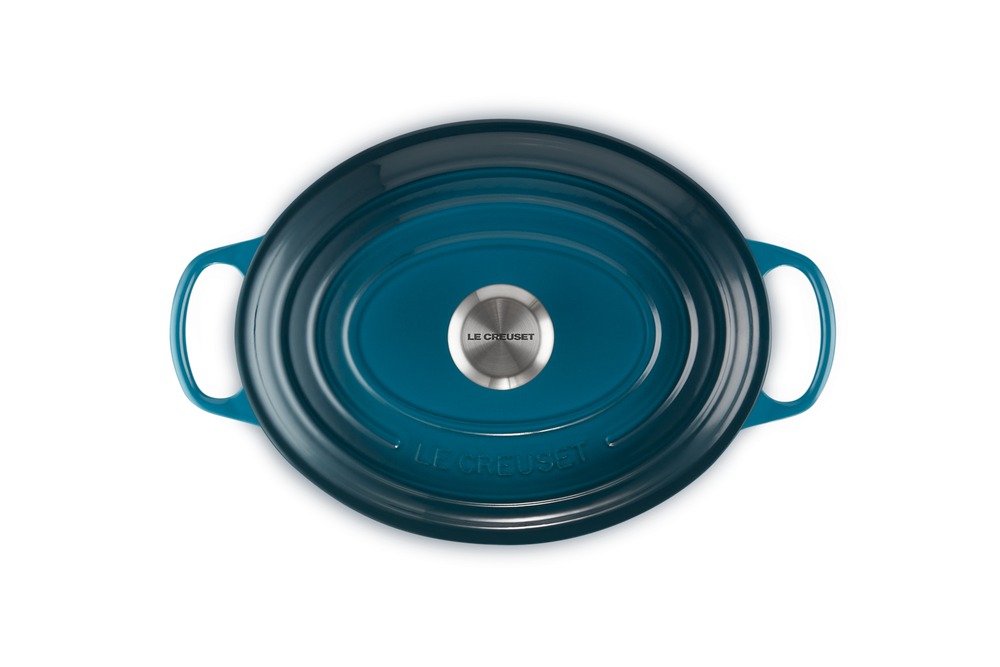 Le Creuset Bräter Oval Signature Deep Teal - ø 29 cm / 4.7 liter