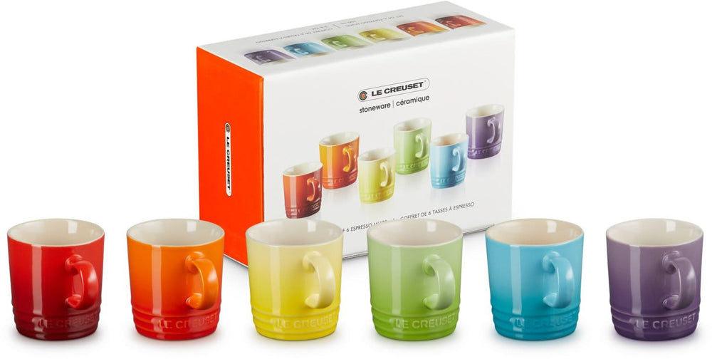 Le Creuset Espressotassen Rainbow 100 ml - 6 Stücke