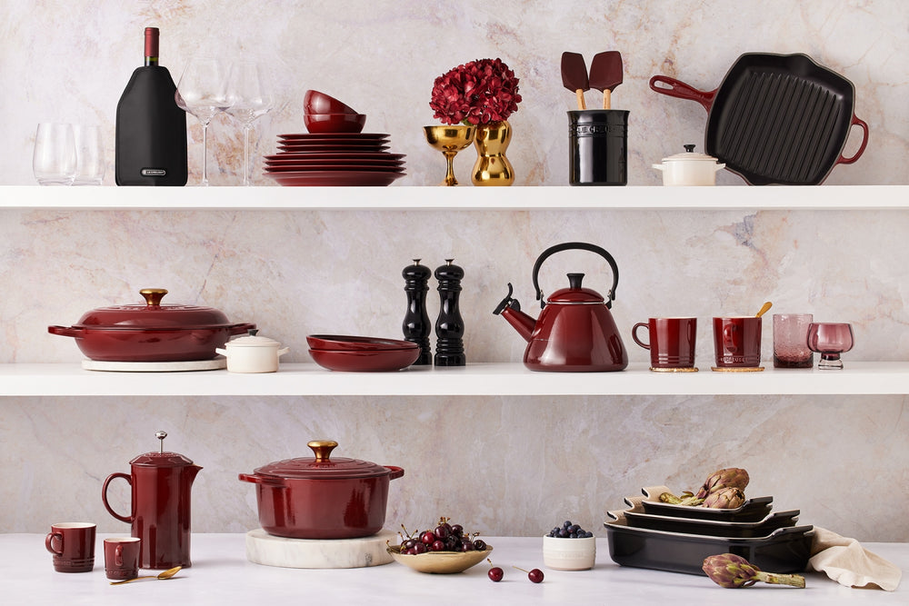 Le Creuset Wasserkessel / Flötenkessel Kone - Induktion - Garnet - 1.6 Liter