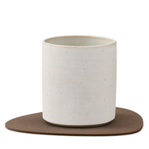 LIND DNA Untersetzer Nupo - Leder - Braun / Sand - doppelseitig - 13 x 11 cm - 4 Stück