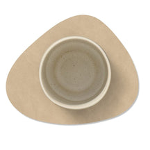 LIND DNA Untersetzer Nupo - Leder - Braun / Sand - doppelseitig - 13 x 11 cm - 4 Stück