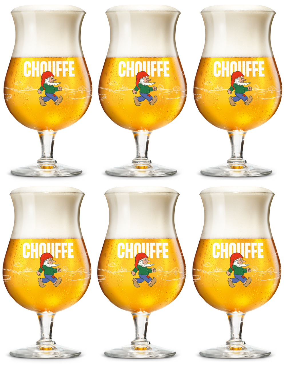 La Chouffe Biergläser 330 ml - 6 Stück