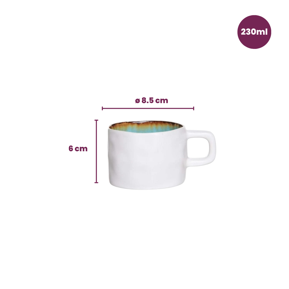 Cosy & Trendy Kaffeetassen Laguna Azzurro 230 ml - 4 Stück