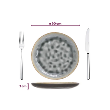 Cosy & Trendy Frühstücksteller / Dessertteller - Laguna Blau Grau ø 20 cm - 4 Stück