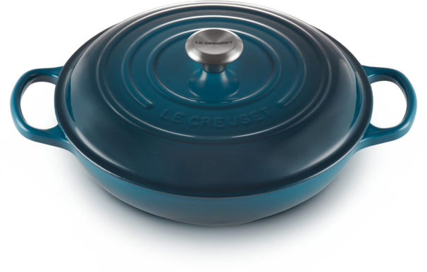 Le Creuset Bräter Campagnard Signature Deep Teal - ø 30 cm / 3.5 liter