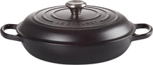 Le Creuset Bräter Campagnard Signature Matt Schwarz / Schwarz - ø 30 cm / 3.5 liter